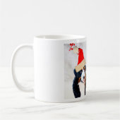 Berner Berghond met rood Kerstmis Ornament Koffiemok (Links)