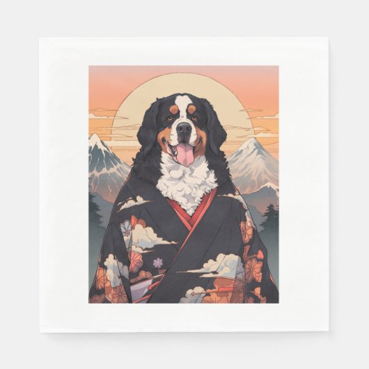 Berner berghond Mount Fuji Servet (Voorkant)