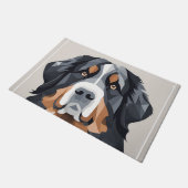 Berner berghond op een grijze achtergrond deurmat (Schuin)