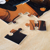 Berner Berghond Paarse Sinaasappel Halloween Legpuzzel (Zijkant)