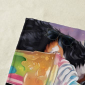 Berner Berghond Puppies drink milkshakes Strandlaken (In situ)