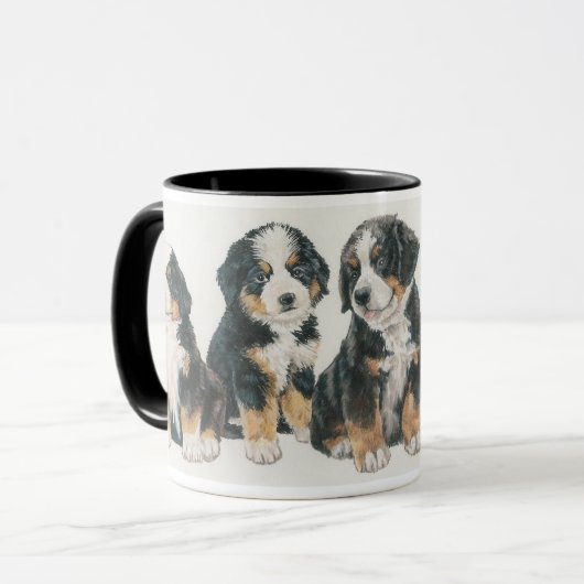 Berner Berghond Puppies Mok (Voorkant links)