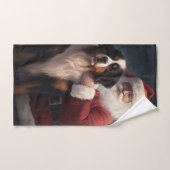 Berner Berghond Sinterklaas Feestelijke Kerstmis Bad Handdoek (Handdoek)