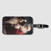 Berner Berghond Sinterklaas Feestelijke Kerstmis Bagagelabel (Voorkant (horizontaal))