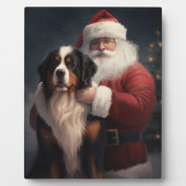 Berner Berghond Sinterklaas Feestelijke Kerstmis Fotoplaat (Voorkant)