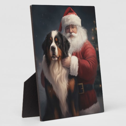 Berner Berghond Sinterklaas Feestelijke Kerstmis Fotoplaat (Zijkant)