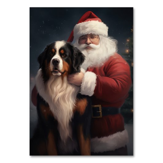 Berner Berghond Sinterklaas Feestelijke Kerstmis Kaart (Voorkant)