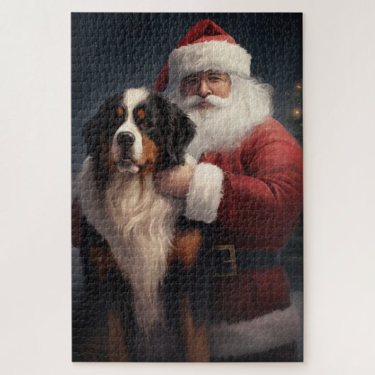 Berner Berghond Sinterklaas Feestelijke Kerstmis Legpuzzel (Verticaal)