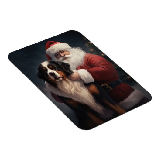Berner Berghond Sinterklaas Feestelijke Kerstmis Magneet (Rechterzijde)
