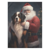 Berner Berghond Sinterklaas Feestelijke Kerstmis Tafelkleed (Voorkant)