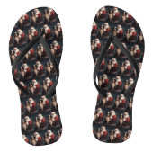 Berner Berghond Sinterklaas Feestelijke Kerstmis Teenslippers (Voetbed)