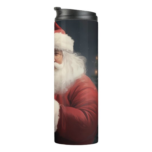 Berner Berghond Sinterklaas Feestelijke Kerstmis Thermosbeker (Geroteerd rechts)