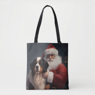 Berner Berghond Sinterklaas Feestelijke Kerstmis Tote Bag
