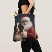 Berner Berghond Sinterklaas Feestelijke Kerstmis Tote Bag (Dichtbij)