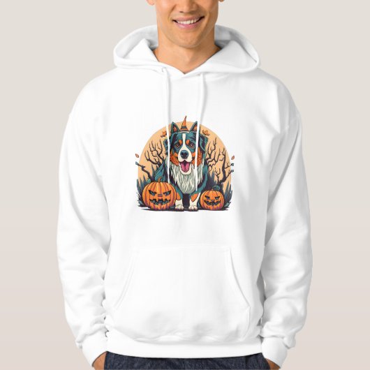 Berner Berghond Spooky Halloween Hoodie (Voorkant)