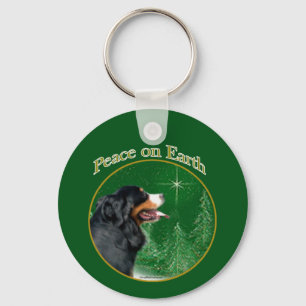 Berner Berghond vrede Sleutelhanger