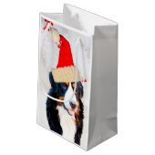 Berner Berghond W Kerst Pet Gift Bag Klein Cadeauzakje (Achterkant Gekanteld)