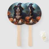 Berner bergpompoenen Halloween eng Handwaaier (Voorkant en achterkant)