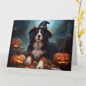 Berner bergpompoenen Halloween eng Kaart (Gele Bloem)