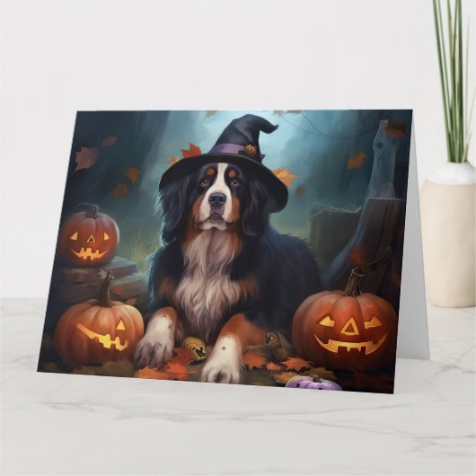 Berner bergpompoenen Halloween eng Kaart (Voorkant)