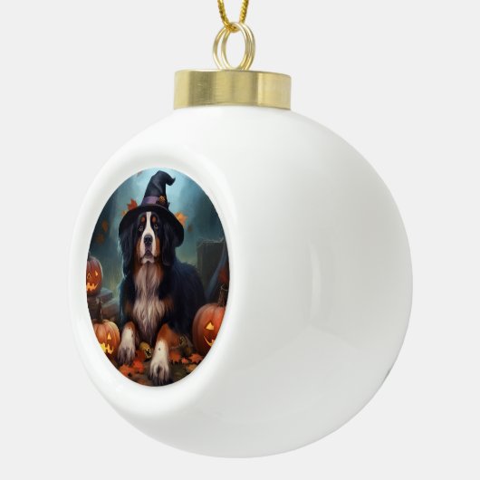 Berner bergpompoenen Halloween eng Keramische Bal Ornament (Rechts)