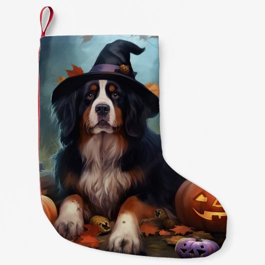 Berner bergpompoenen Halloween eng Kleine Kerstsok (Voorkant)