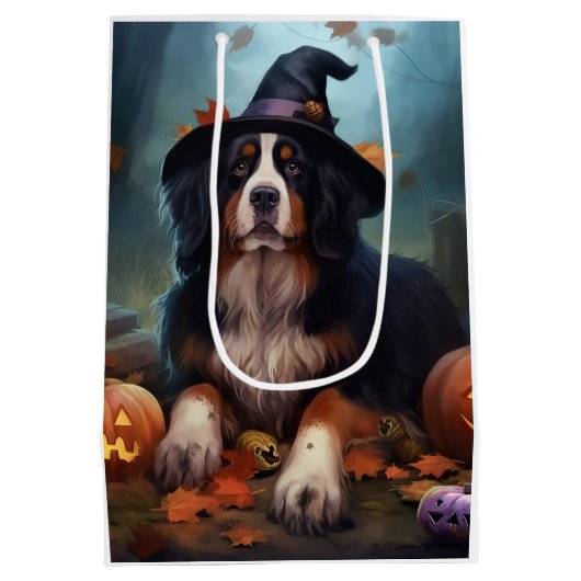 Berner bergpompoenen Halloween eng Medium Cadeauzakje (Achterkant)