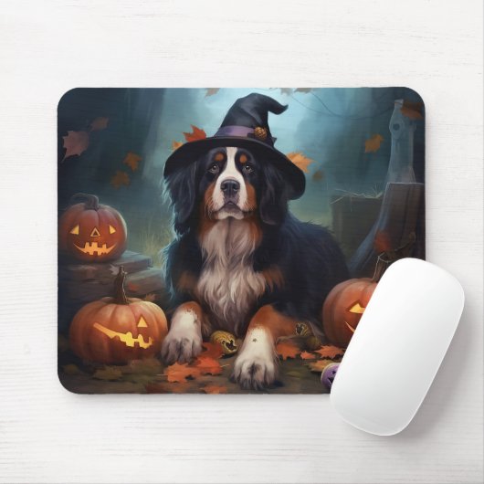 Berner bergpompoenen Halloween eng Muismat (Met muis)