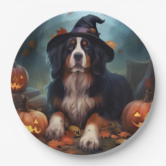 Berner bergpompoenen Halloween eng Papieren Bordje (Voorkant)