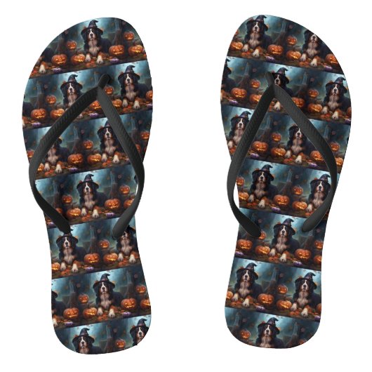 Berner bergpompoenen Halloween eng Teenslippers (Voetbed)