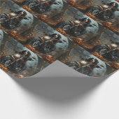 Berner Bergrijden Motorfiets Halloween Eng Cadeaupapier (Hoek)