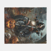 Berner Bergrijden Motorfiets Halloween Eng Fleece Deken (Voorkant (Horizontaal))