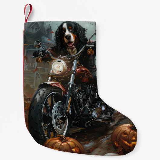 Berner Bergrijden Motorfiets Halloween Eng Kleine Kerstsok (Voorkant)