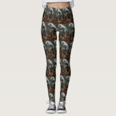Berner Bergrijden Motorfiets Halloween Eng Leggings (Voorkant)