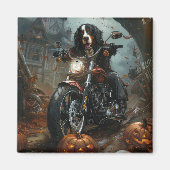 Berner Bergrijden Motorfiets Halloween Eng Magneet (Voorkant)