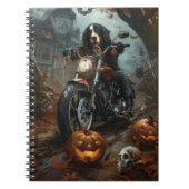 Berner Bergrijden Motorfiets Halloween Eng Notitieboek (Voorkant)