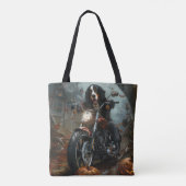 Berner Bergrijden Motorfiets Halloween Eng Tote Bag (Achterkant)