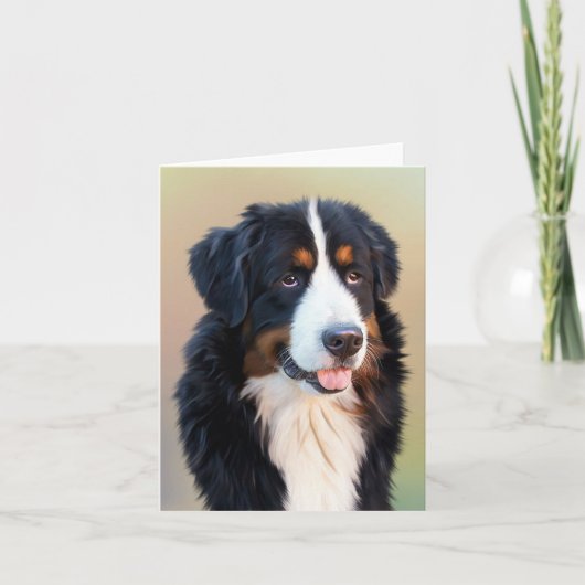 Berner Berner Hond Kunst Bedankkaart (Voorkant)