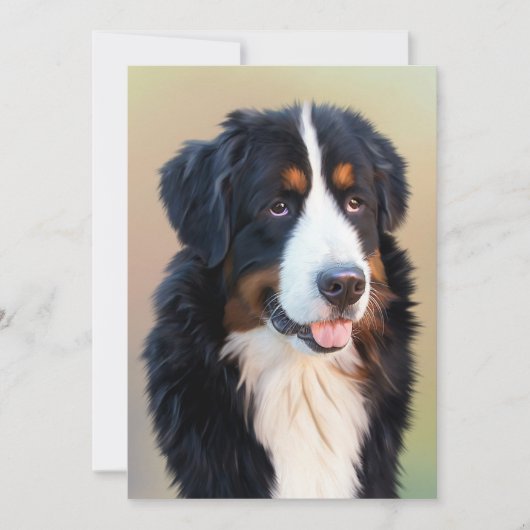 Berner Berner Hond Kunst Bedankkaart (Voorkant)