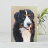 Berner Berner Hond Kunst Bedankkaart (Staand voorkant)