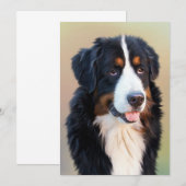 Berner Berner Hond Kunst Bedankkaart (Voorkant / Achterkant)