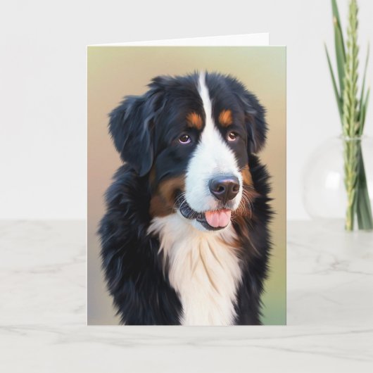 Berner Berner Hond Kunst Kaart (Voorkant)