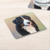 Berner Berner Hond Kunst Kartonnen Onderzetters (Schuin)