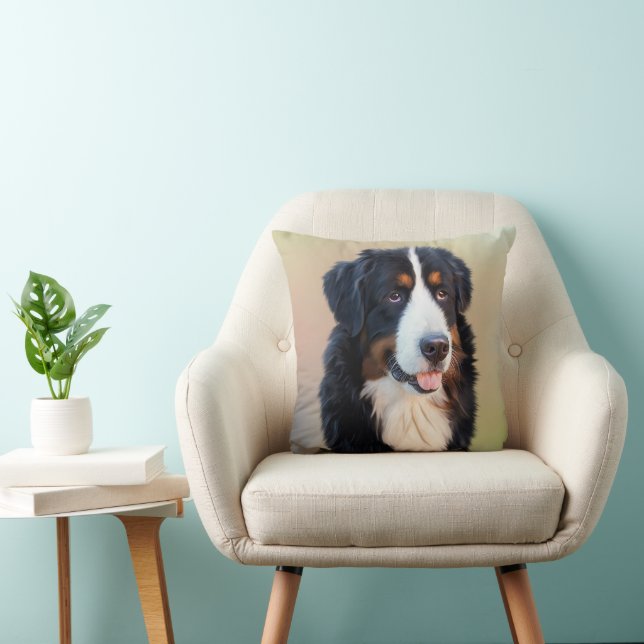 Berner Berner Hond Kunst Kussen (Stoel)