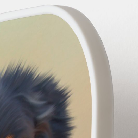 Berner Berner Hond Kunst Pickleball Paddle (Links Detail)