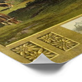 Berner Bernese Oberland Zwitserland Vintage Travel Poster (Hoek)