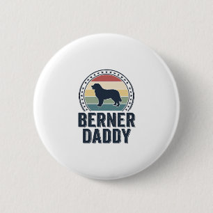 Berner Daddy Vintage Dog Dad Vector Shirt Design_1 Ronde Button 5,7 Cm