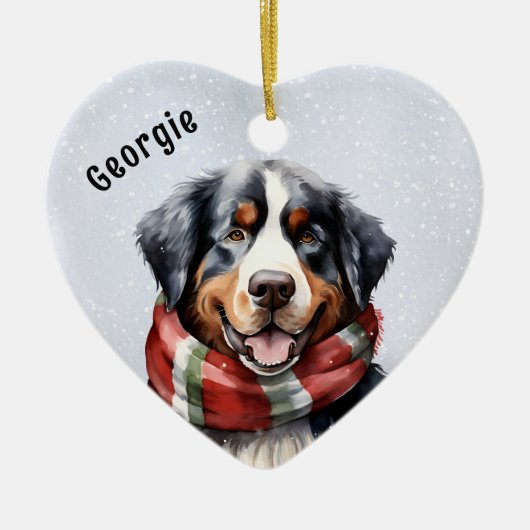 Berner Dog Keramisch Ornament (Voorkant)