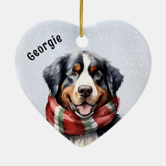 Berner Dog Keramisch Ornament (Achterkant)