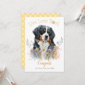 Berner hond adoptie, Gotcha dag Kaart (Voorkant / Achterkant in situ)